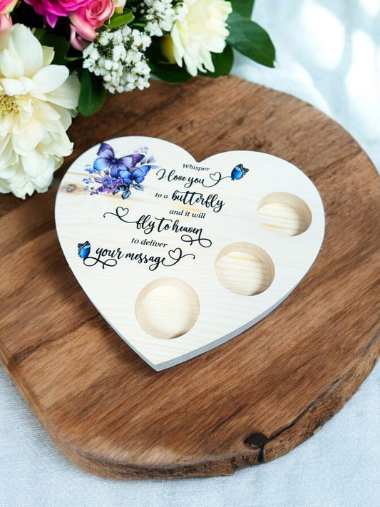 Heart Memorial tea light holder