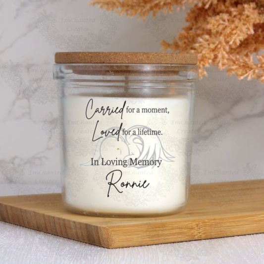 Personalised in memory of a little one candle