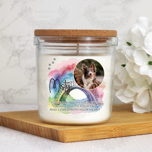 Pet memorial candle