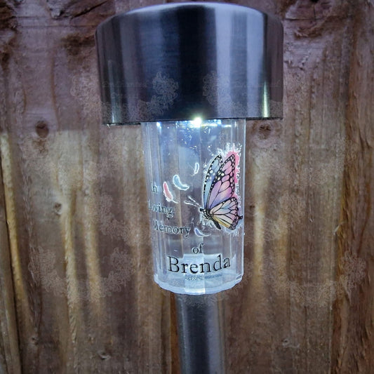 Butterfly In Loving Memory Solar Light