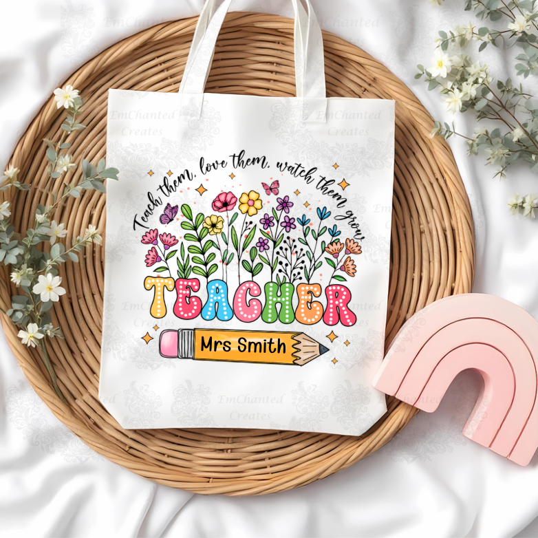Teacher tote bag